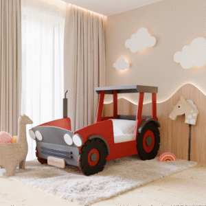 Łóżko dziecięce traktor czerwień